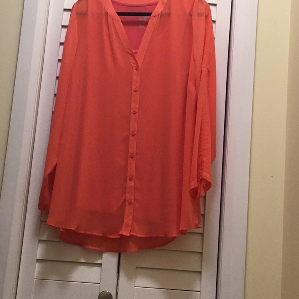 Michel studio coral long blouse